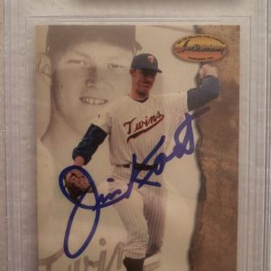 1994 TED WILLIAMS JIM KAAT MINNESOTA TWINS AUTO SIGNED CARD #48 BECKETT