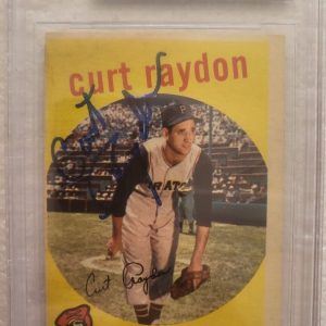 1959 TOPPS CURT RAYDON PITTSBURGH PIRATES SIGNED AUTOGRAPHED #305 CARD BECKETT