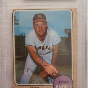 1968 TOPPS JACK HAMILTON CALIFORNIA ANGELS SIGNED AUTOGRAPHED #193 CARD BECKETT