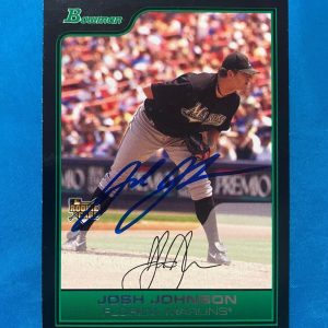 2006 BOWMAN DP JOSH JOHNSON FLORIDA MARLINS SIGNED AUTO ROOKIE CARD #BDP24 W/COA