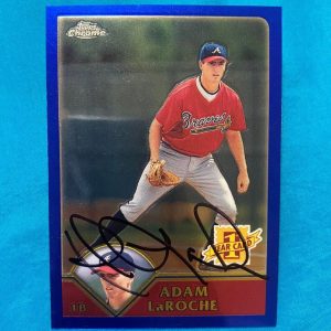 2003 TOPPS CHROME ADAM LAROCHE MLB STAR ROOKIE SIGNED AUTOGRAPHED CARD #203 COA