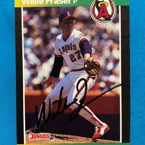 1989 DONRUSS WILLIE FRASER ANAHEIM ANGELS AUTOGRAPHED SIGNED CARD #567 W/COA