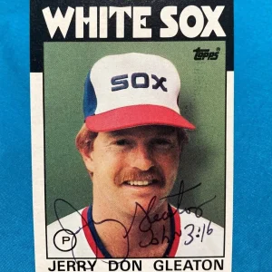 1986 TOPPS JERRY DON CLEATON CHICAGO WHITE SOX SIGNED AUTO CARD #447 W/COA
