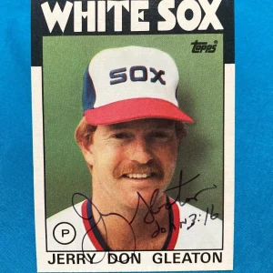 1986 TOPPS JERRY DON CLEATON CHICAGO WHITE SOX SIGNED AUTO CARD #447 W/COA *