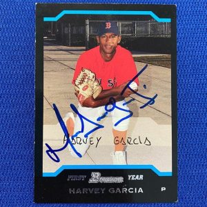 2004 BOWMAN HARVEY GARCIA BOSTON RED SOX SIGNED AUTO AUTOGRAPH CARD #232 W/COA