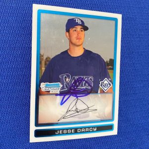 2009 BOWMAN CHROME JESSE DARCY TB RAYS AUTO SIGNED RC CARD #BCP11 W/COA