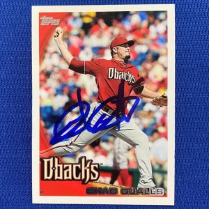 2010 TOPPS CHAD QUALLS ARIZONA DIAMONDBACKS SIGNED AUTO CARD #606 W/COA