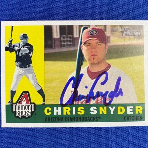 2009 TOPPS HERITAGE CHRIS SNYDER ARIZONA DIAMONDBACKS SIGNED AUTO CARD #354 COA