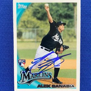 2010 TOPPS UPDATE ALEX SANABIA FLORIDA MARLINS SIGNED AUTO RC #US-287 CARD W/COA