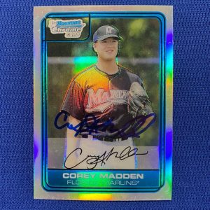 2006 BOWMAN CHROME DP COREY MADDEN FL MARLINS SIGNED AUTO RC REF #DP39 W/COA