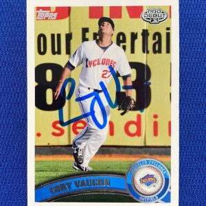 2011 TOPPS PRO DEBUT CORY VAUGHN RC SIGNED AUTOGRAPHED CARD #205 W/COA