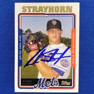 2004 TOPPS KOLE STRAYHORN NEW YORK METS SIGNED AUTOGRAPHED CARD #324 W/COA