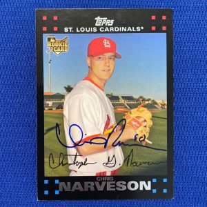 2007 TOPPS CHRIS NARVESON ST LOUIS CARDINALS RC SIGNED AUTOGRAPH CARD #281 W/COA