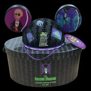 Disney Haunted Mansion Mouse Ear Hat Box 40th Anniversary Signed Autograph SHAG