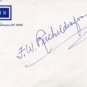Francis Reichelderfer Navy Pilot Meteorologist Weather Bureau Signed Autograph