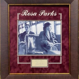 Rosa Parks Civil Rights Leader Montgomery Bus Signed Autograph Photo Frame JSA
