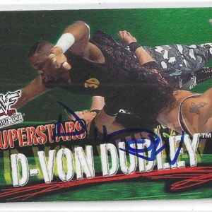 D-Von Dudley Signed 2001 Fleer WWF Super Stars Card #2 WWE