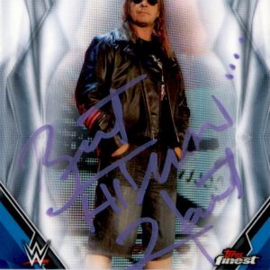 Bret "Hitman" Hart Signed 2020 Topps Finest Returns Card R-1