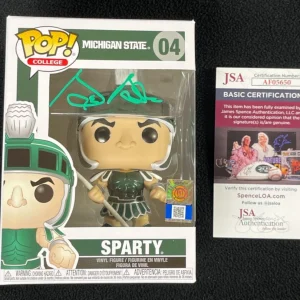 George Blaha Signed Michigan State Spartans Sparty Funko Pop Figure JSA COA