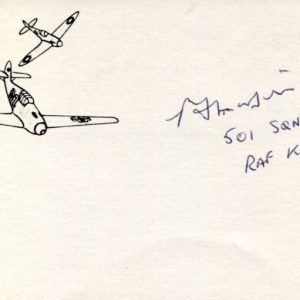 Percy Morfill WWII War Battle of Britain Fighter Pilot Ace Rare Signed Autograph