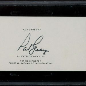 L. Patrick Gray FBI Director Watergate Nixon Rare Signed Autograph PSA DNA Slab