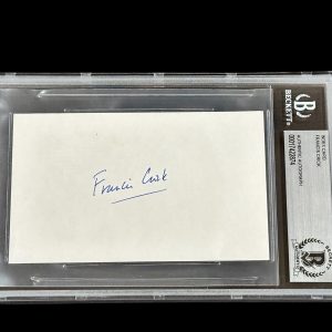 Francis Crick DNA Double Helix Nobel Prize Signed Autograph Beckett BAS Slab