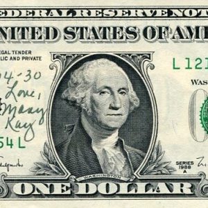 Mary Kay Ash Cosmetics Founder Author Rare Signed Autograph Dollar Bill JSA