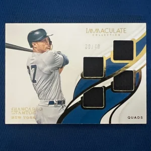 2019 IMMACULATE GIANCARLO STANTON NY YANKEES QUAD JERSEY CARD /49