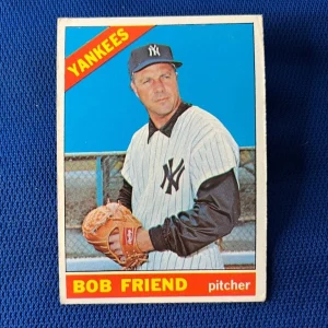 VINTAGE 1966 TOPPS BOB FRIEND NEW YORK YANKEES CARD #519