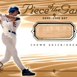 Shawn Green 2001 UD SP Piece Of The Game-Used Bat Card SG LA Dodgers