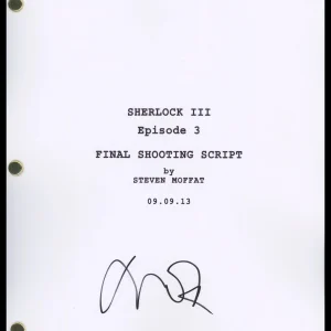 Andrew Scott "Sherlock" AUTOGRAPH Signed 'Jim Moriarty' Episode Script B ACOA