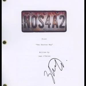 Zachary Quinto "NOS4A2" Autograph SIGNED Charlie Manx Pilot Episode Script ACOA