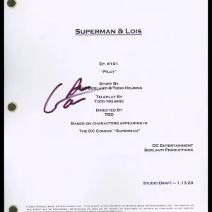 Alex Garfin "Superman & Lois" AUTOGRAPH Signed 'Jordan Kent' Pilot Script ACOA