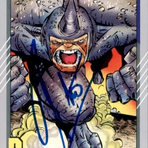 Rhino Signed 1991 Marvel Card #73 WWE WWF ECW TNA Impact