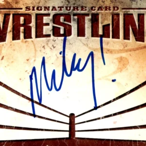 Mikey Signed WWE Wrestling Signature Autograph Card Spirit Squad NWA Mike Mondo