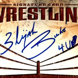 Elijah Burke Signed WWE Wrestling Signature Autograph Card NWA TNA  The Pope
