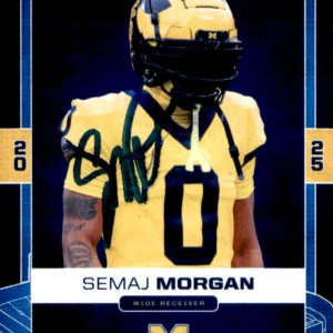 Semaj Morgan Signed 2025 Valiant Michigan Wolverines Card JSA COA