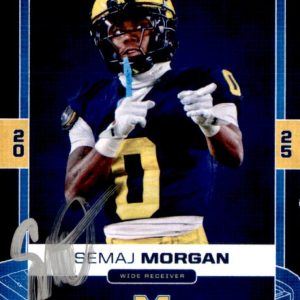 Semaj Morgan Signed 2025 Valiant Michigan Wolverines Card JSA COA
