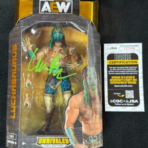Luchasaurus Signed AEW Unrivaled Collection Action Figure JSA COA WWE