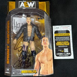 Sammy Guevara Signed AEW Series 4 Action Figure JSA COA