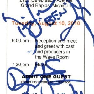 What If... Premier Ticket Cast Signed By 5 Sorbo Ratzenberger Ryan Swanson JSA