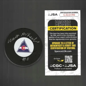 Walt McKechnie Signed Colorado Rockies Puck JSA COA