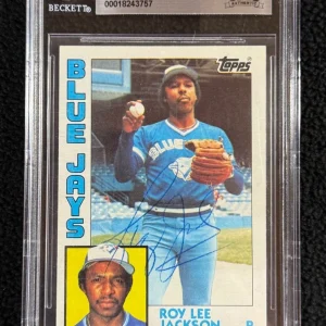 Roy Lee Jackson Signed 1984 Topps Card #339 BAS Certified Toronto Blue Jays