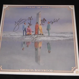 YOUNG THE GIANT GROUP SIGNED AMERICAN BOLLYWOOD VINYL ALBUM SAMEER GADHIA