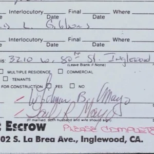 WHITMAN MAYO Signed Autograph Contract RARE JSA COA SANFORD AND SON