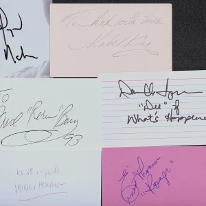 WHAT'S HAPPENING KING HEMPHILL RERUN +3 Signed Autograph Card Set JSA LOA