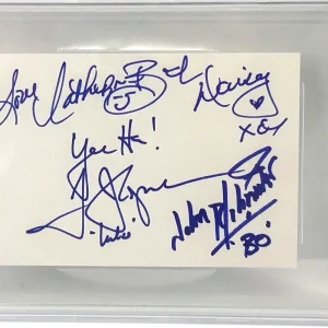 BACH SCHNEIDER WOPAT Signed Auto Slabbed Encapsulated Index Card BAS