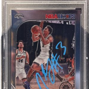Keldon Johnson signed 2019-20 NBA Hoops San Antonio Spurs Card PSA/DNA  84610579