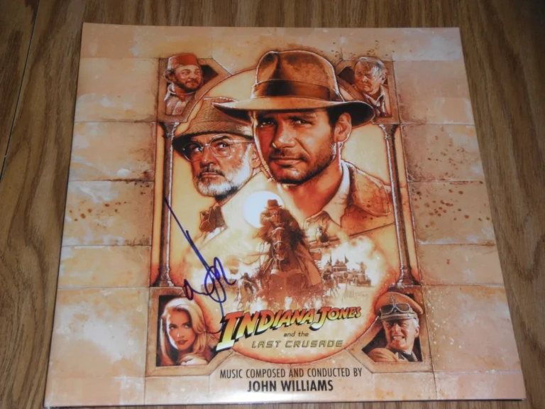 INDIANA JONES  AND THE LAST CRUSADE HARRISON FORD SIGNED VINYL ALBUM EXACT PROOF