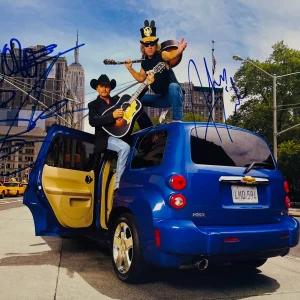 BIG & RICH JOHN RICH BIG KENNY Signed Autograph Calendar Page ACOA COA